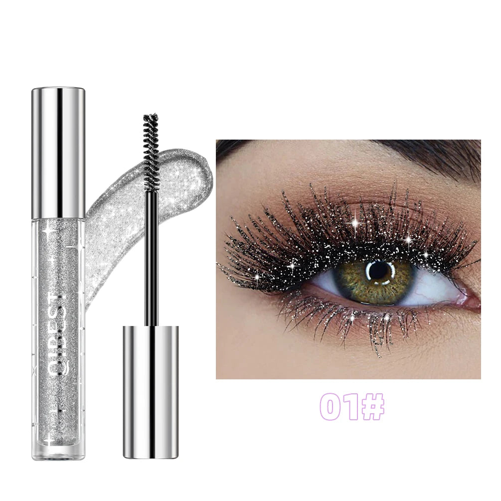 Mascara brillant galaxie paillettes résistant à la sueur