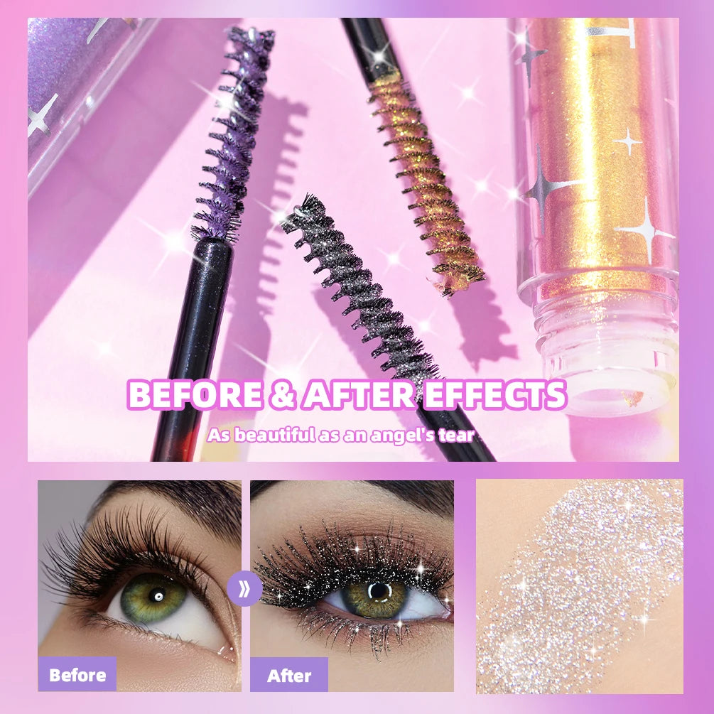 Mascara brillant galaxie paillettes résistant à la sueur