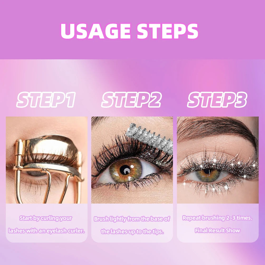 Mascara brillant galaxie paillettes résistant à la sueur