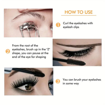 Mascara étanche 4D, outils de maquillage pour les yeux, longue tenue, résistant aux bavures